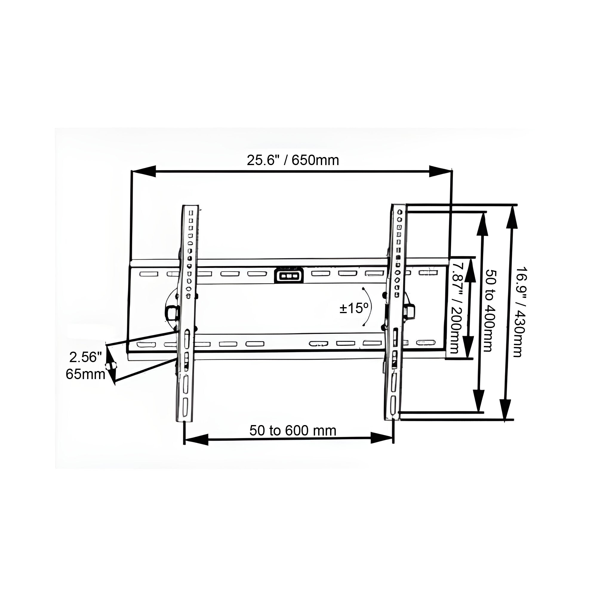 GlobalTone Support Mural Inclinable Universel HDTV LCD LED PLASMA 37" à 70" - Simple Boutique
