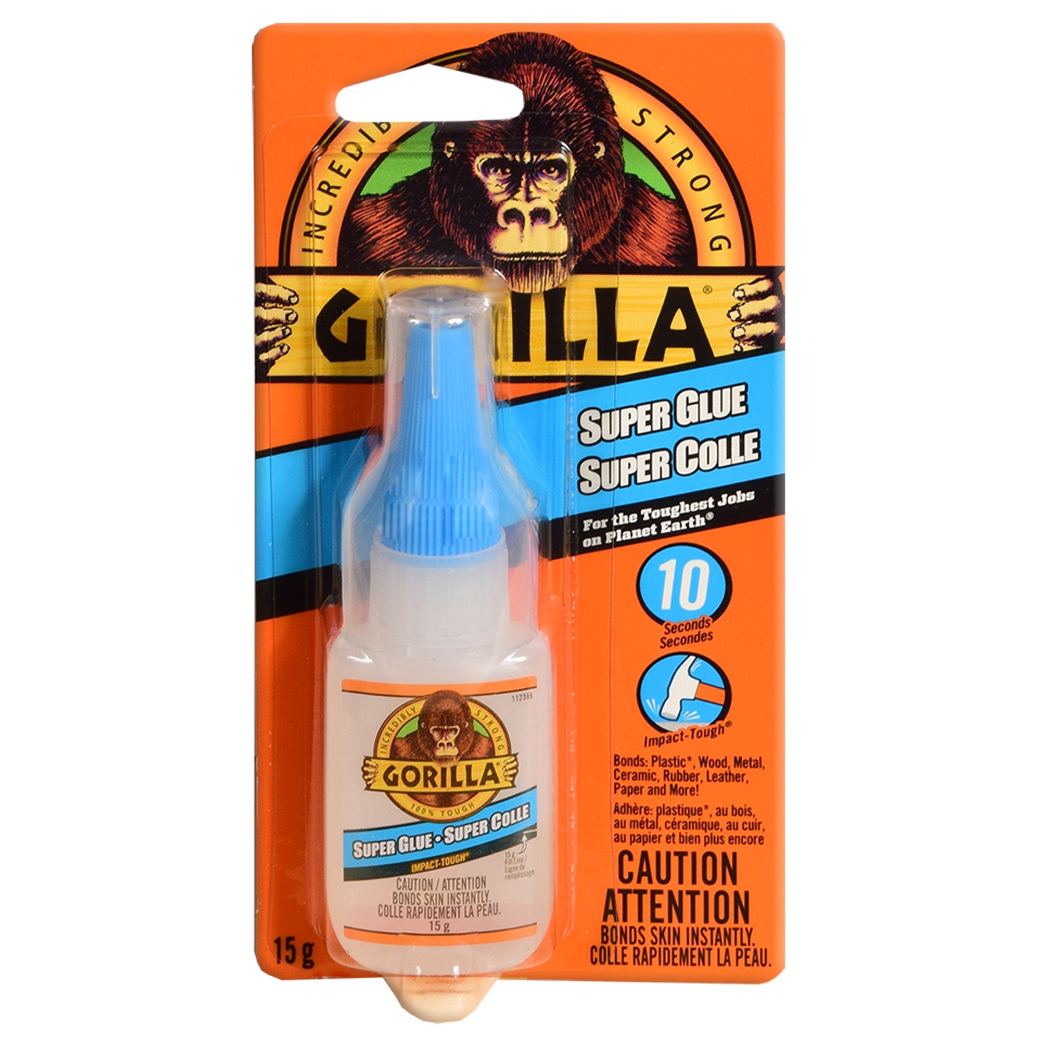 Gorilla Super colle résistante aux chocs 15 g, prise en 10 secondes - Simple Boutique