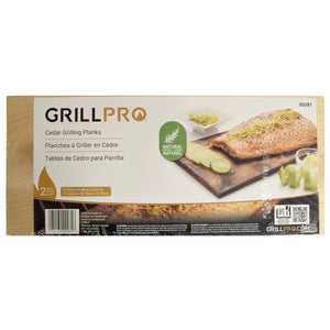 GrillPro Planches à Griller en Cèdre Naturel pour BBQ, Fabriquées au Canada, 2 Planches - Simple Boutique