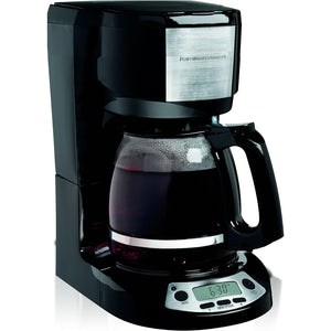 Hamilton Beach - Cafetière Programmable, Capacité de 12 Tasses, 3 Options d'infusion, Noir - Simple Boutique