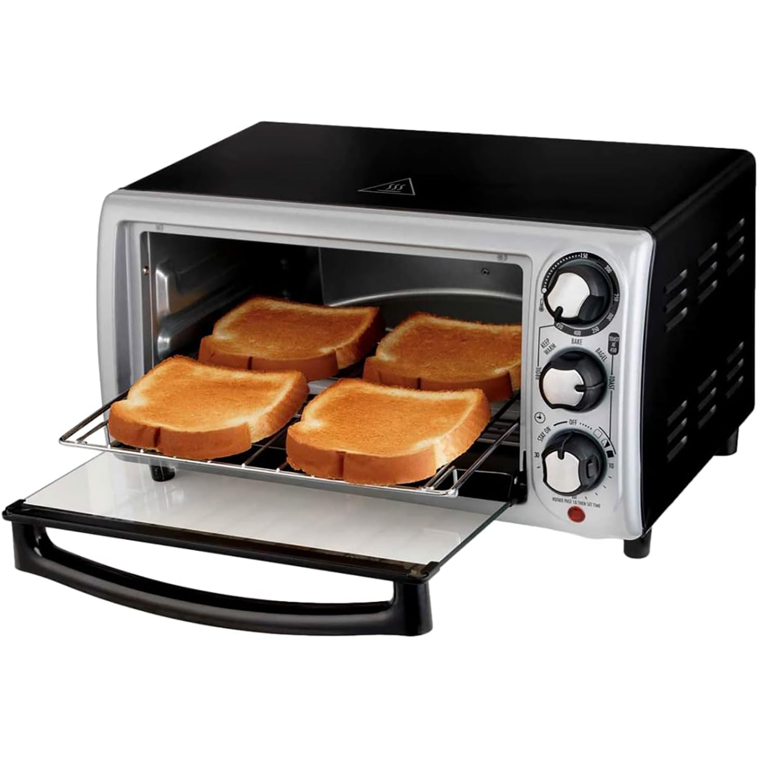Hamilton Beach - Four Grille-Pain, Capacité de 4 Tranches, 5 Fonctions de Cuisson, Noir - Simple Boutique
