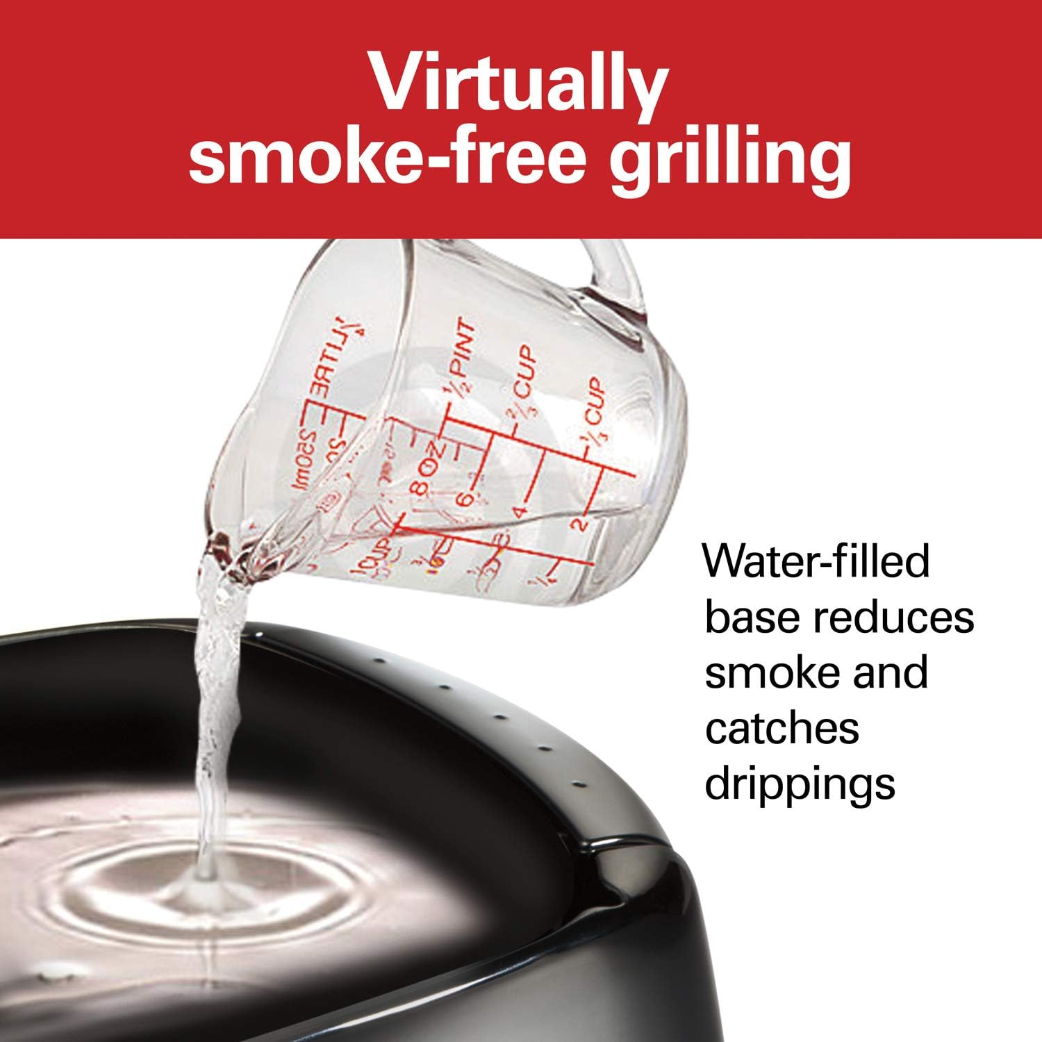 Hamilton Beach - Grill Intérieur/Extérieur HealthSmart®, Surface Antiadhésive, Noir - Simple Boutique