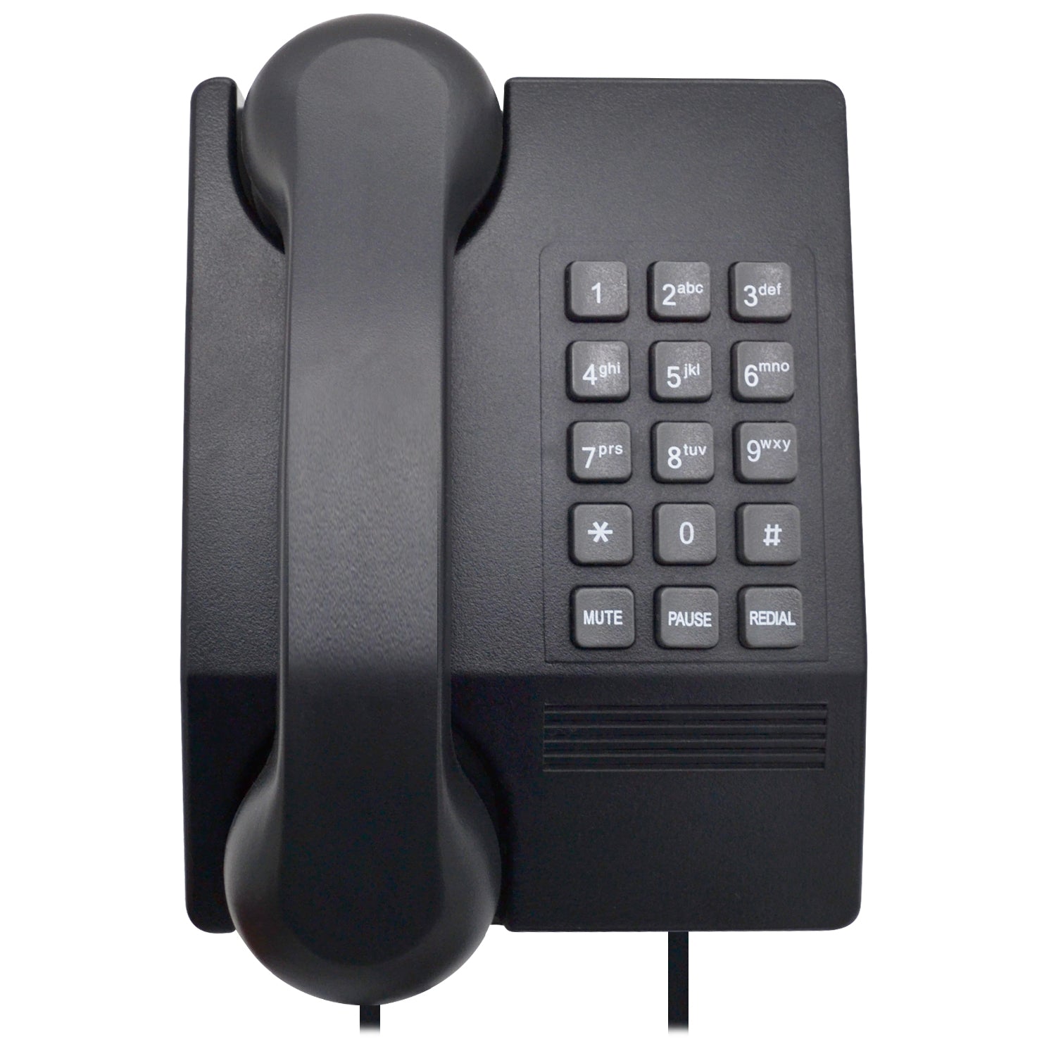 Harmony Téléphone Filaire de Bureau Montable au Mur, Noir - Simple Boutique