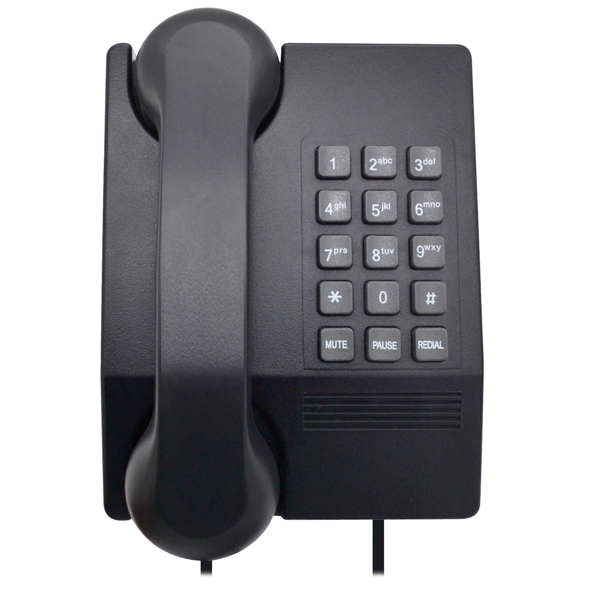 Harmony Téléphone Filaire de Bureau Montable au Mur, Noir - Simple Boutique