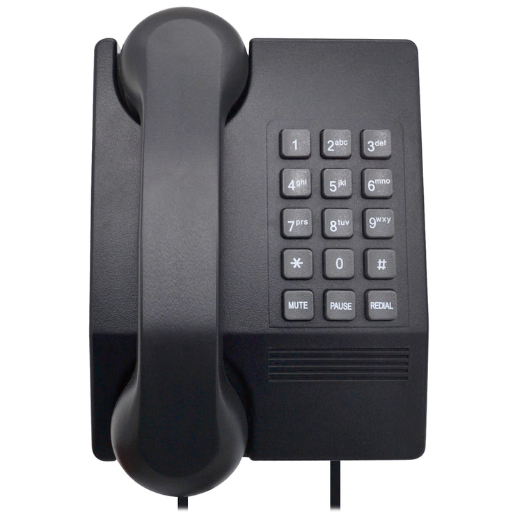 Harmony Téléphone Filaire de Bureau Montable au Mur, Noir - Simple Boutique