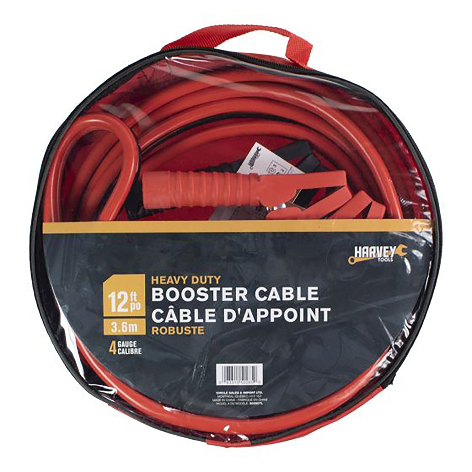 Harvey Tools - Câble de Démarrage Robuste, Calibre 4, Longueur de 12 Pieds - Simple Boutique