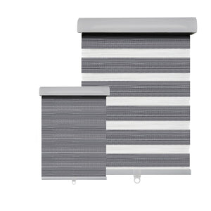 Hauz 2084WDGRYCD - Store de Fenêtre à Toile Alternée 20'' X 84'', Sans Cordon, Grain de Bois Gris - Simple Boutique