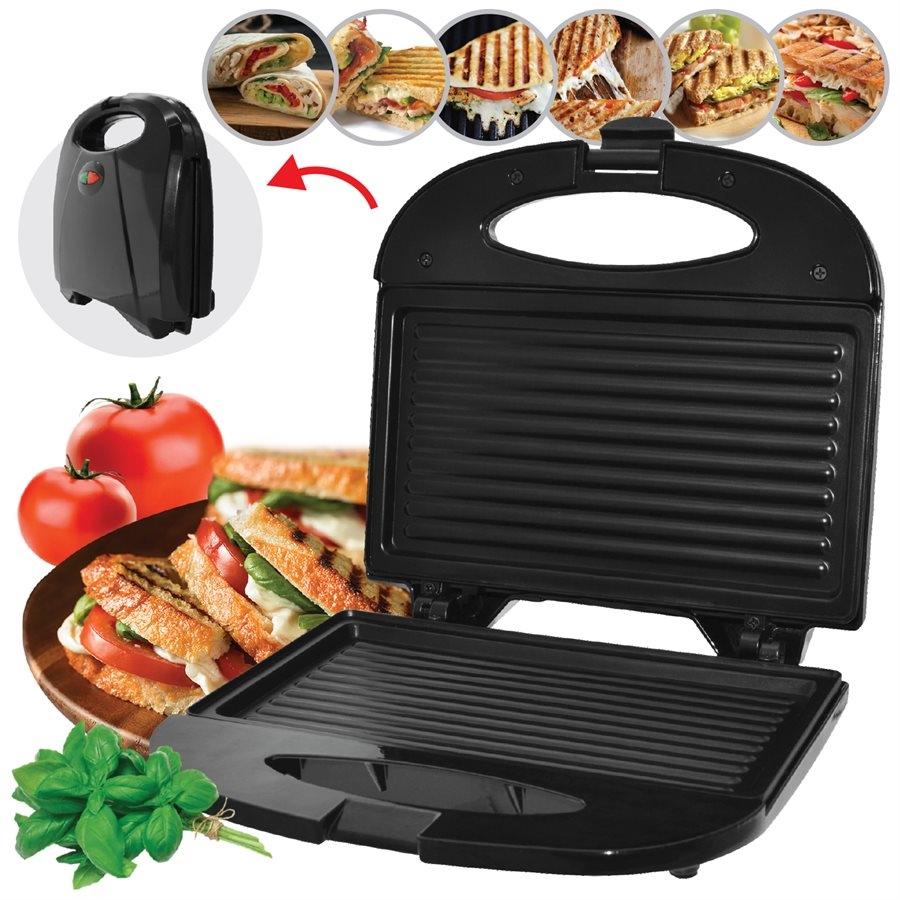 Hauz APM319 - Presse-Paninis avec Plaques Antiadhésives, Léger et Compact, Noir - Simple Boutique