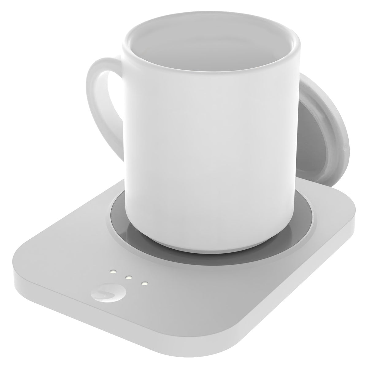 Hauz Chauffe-Tasse avec Chargeur Sans Fil 15 W et Tasse en Céramique, Blanc - Simple Boutique