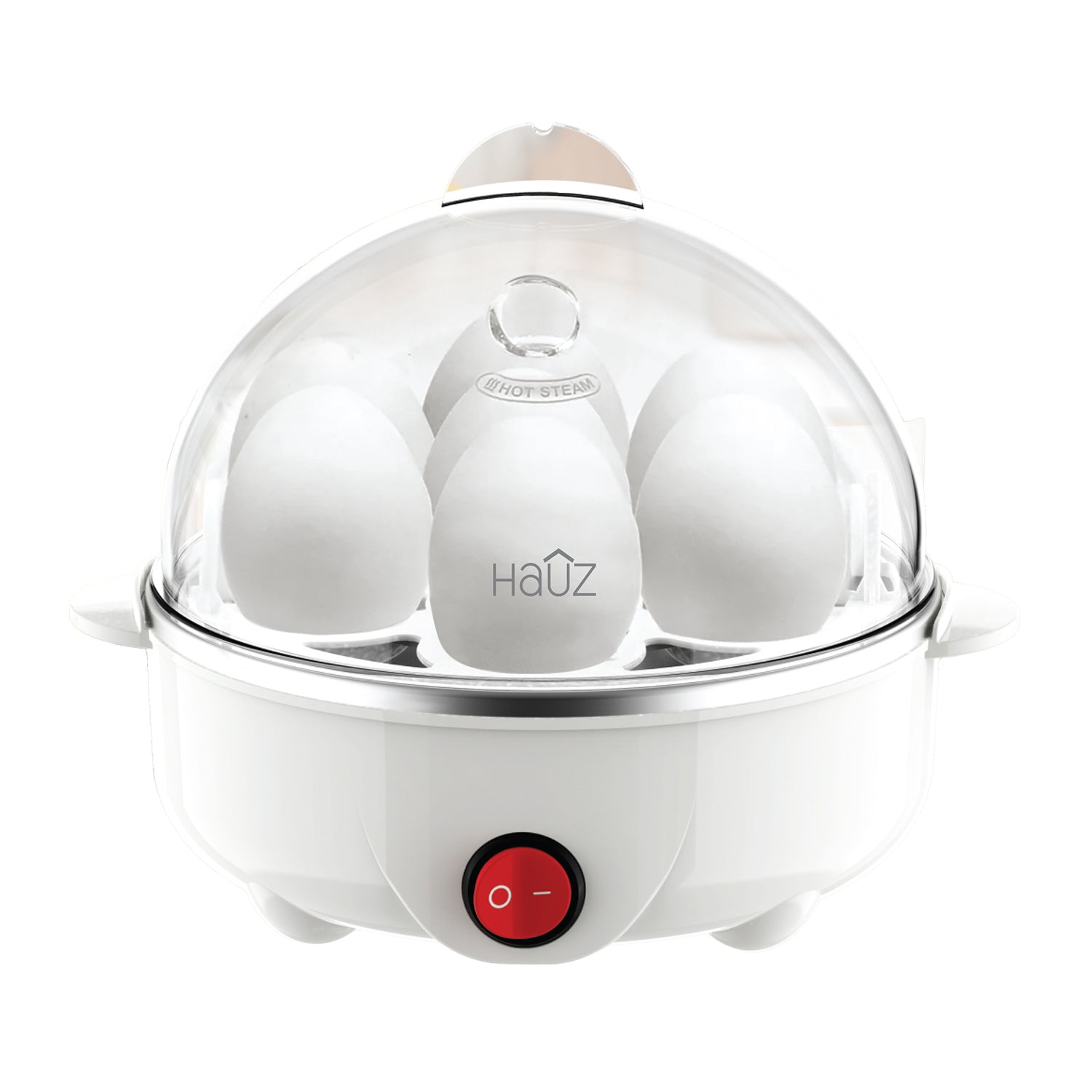 Hauz - Cuiseur à Oeufs 3 en 1, Bouillis, Pochés ou Omelette, Sans BPA, Blanc - Simple Boutique