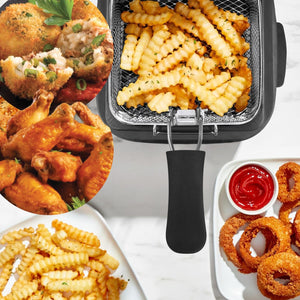 Hauz - Friteuse Électrique Compacte, Capacité de 1.4L, Température Ajustable, Acier Inoxydable - Simple Boutique