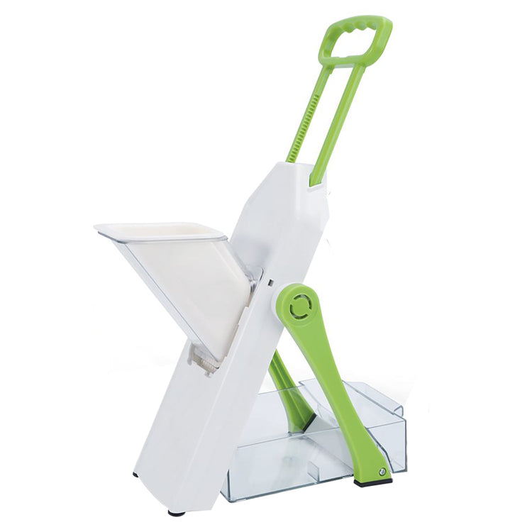 Hauz - Hachoir à Mandoline Réglable Safe-Slice avec 5 Lames Différentes, Sans-BPA, Vert - Simple Boutique