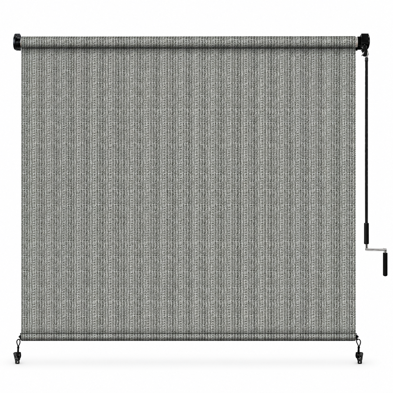 Hauz Store Extérieur à Rouleau 120" X 96", 10 pi x 8 pi, Commande à Baguette, Toile PEHD Bloque 95 % des UV, Gris - Simple Boutique