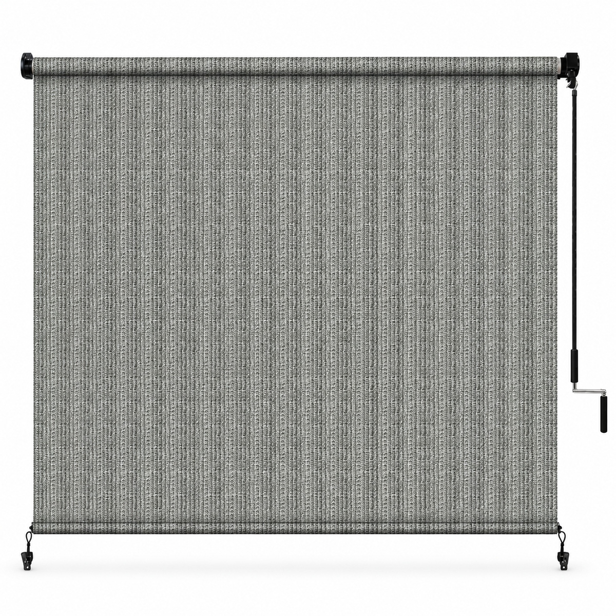 Hauz Store Extérieur à Rouleau 120" X 96", 10 pi x 8 pi, Commande à Baguette, Toile PEHD Bloque 95 % des UV, Gris - Simple Boutique