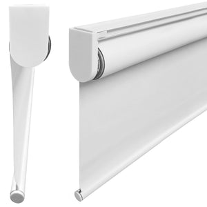 Hauz Toile Occultante à Rouleau 24" X 77" Sans Cordon, 100 % Polyester, Blanc - Simple Boutique