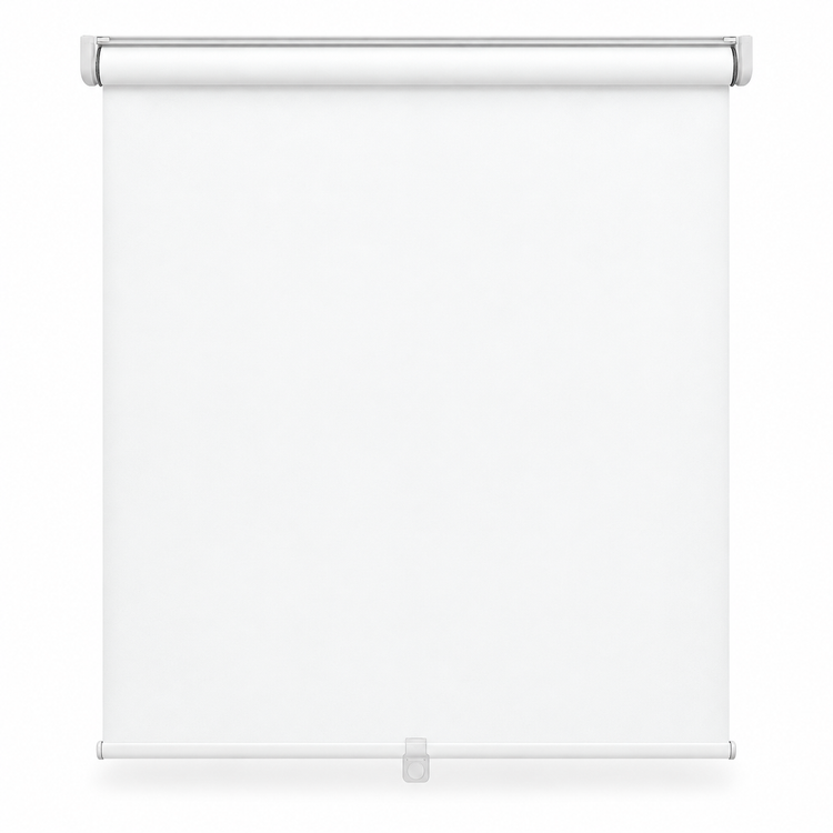 Hauz Toile Occultante à Rouleau 24" X 77" Sans Cordon, 100 % Polyester, Blanc - Simple Boutique