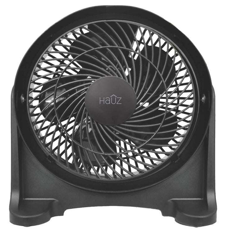 Hauz - Ventilateur Turbo Électrique à Grande Vitesse, Diamètre de 8", Noir - Simple Boutique