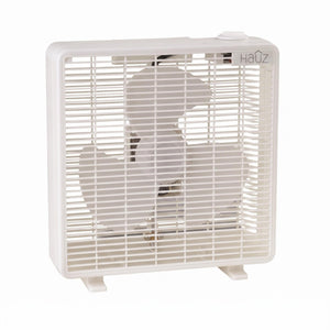 Hauz - Ventillateur Carré de 10", Réglage à 3 Vitesses, Moteur Silencieux, Blanc - Simple Boutique