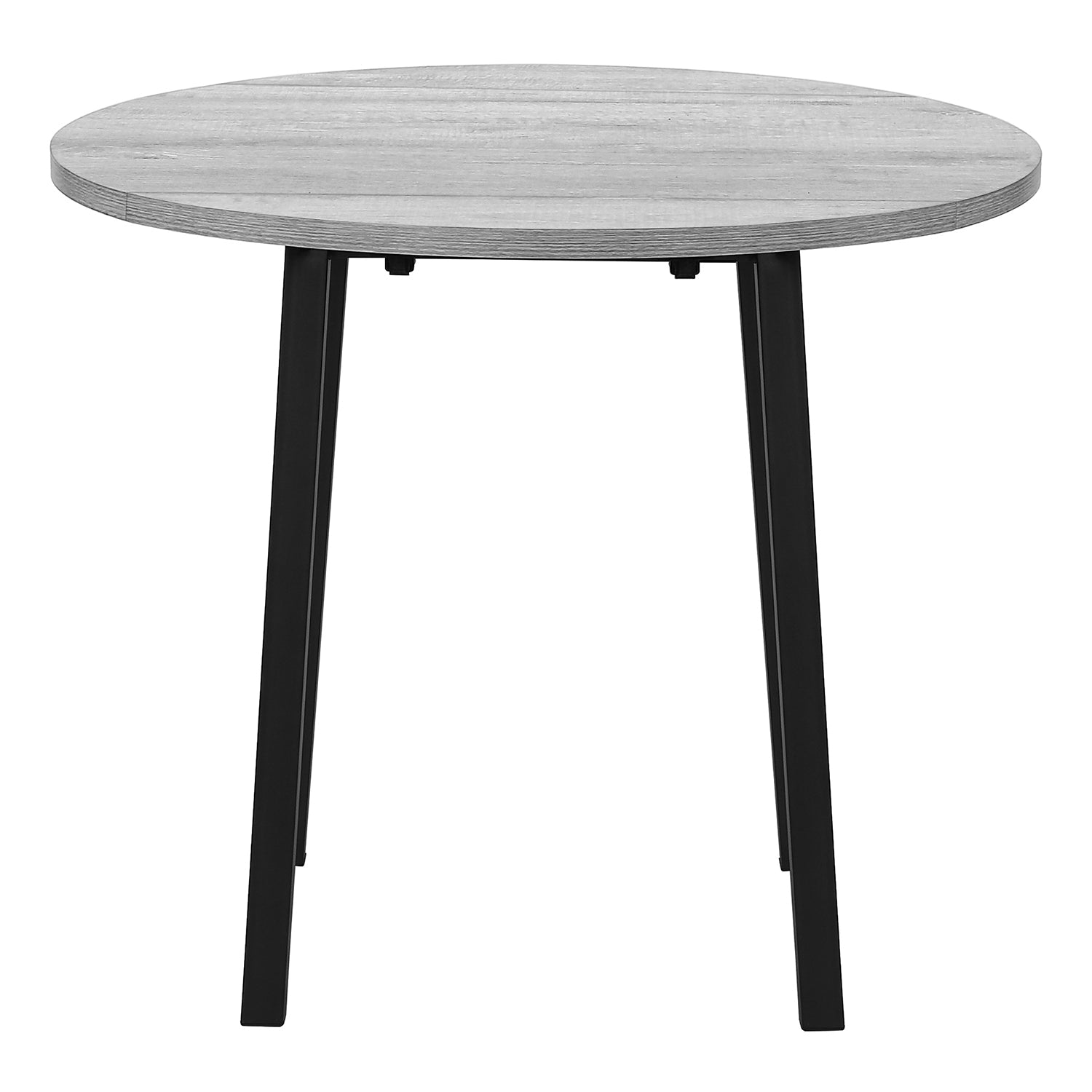 I 1007 - Ensemble De Table À Manger, Ensemble 3pcs, Petit, Tablette Rabattante 35", Cuisine, Métal Noir, Stratifié Gris, Contemporain, Moderne - Simple Boutique