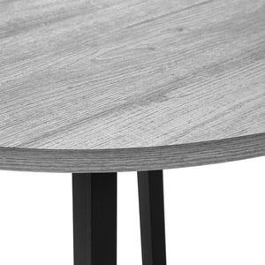 I 1007 - Ensemble De Table À Manger, Ensemble 3pcs, Petit, Tablette Rabattante 35", Cuisine, Métal Noir, Stratifié Gris, Contemporain, Moderne - Simple Boutique
