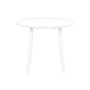 I 1011 - Ensemble De Table À Manger, Ensemble 3pcs, Petit, Tablette Rabattante 35", Cuisine, Métal Blanc Et Laminé, Tissu Gris, Contemporain, Moderne - Simple Boutique