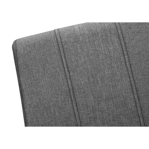 I 1061 - Chaise De Salle À Manger, Ensemble De 2, Coté, Rembourré, Cuisine, Salle À Manger, 39 Pouces De Hauteur, Tissu Gris, Métal Chromé, Contemporain, Moderne - Simple Boutique