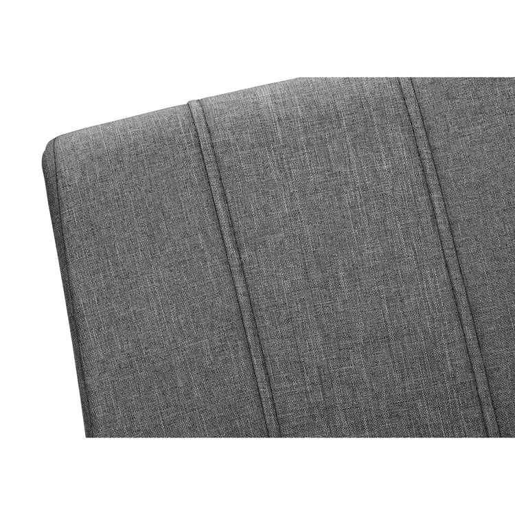 I 1061 - Chaise De Salle À Manger, Ensemble De 2, Coté, Rembourré, Cuisine, Salle À Manger, 39 Pouces De Hauteur, Tissu Gris, Métal Chromé, Contemporain, Moderne - Simple Boutique