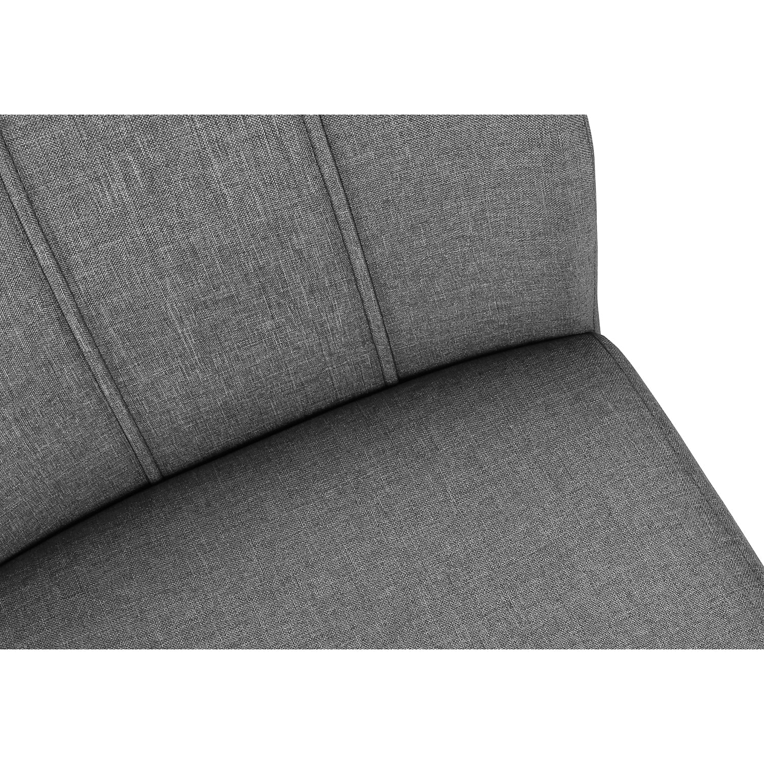 I 1061 - Chaise De Salle À Manger, Ensemble De 2, Coté, Rembourré, Cuisine, Salle À Manger, 39 Pouces De Hauteur, Tissu Gris, Métal Chromé, Contemporain, Moderne - Simple Boutique