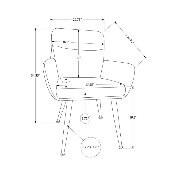 I 1115 - Chaise, 34'' Hauteur, Ensemble De 2, Rembourré, Coté, Salle À Manger, Cuisine, Aspect Cuir Noir, Métal Noir, Contemporain, Moderne - Simple Boutique