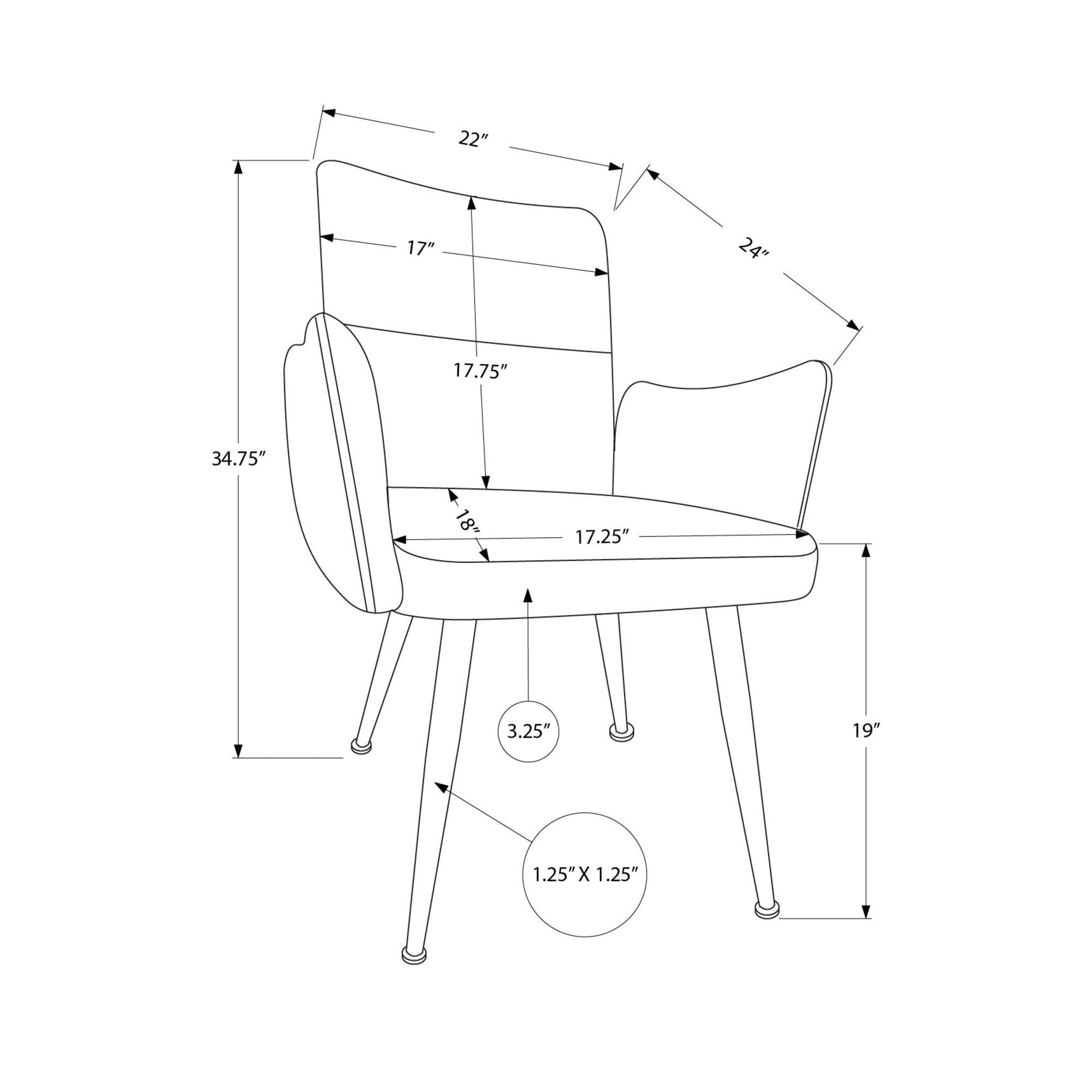 I 1126 - Chaise, 36'' De Haut, Ensemble De 2, Rembourré, Coté, Salle À Manger, Cuisine, Aspect Cuir Gris, Métal Noir, Contemporain, Moderne - Simple Boutique