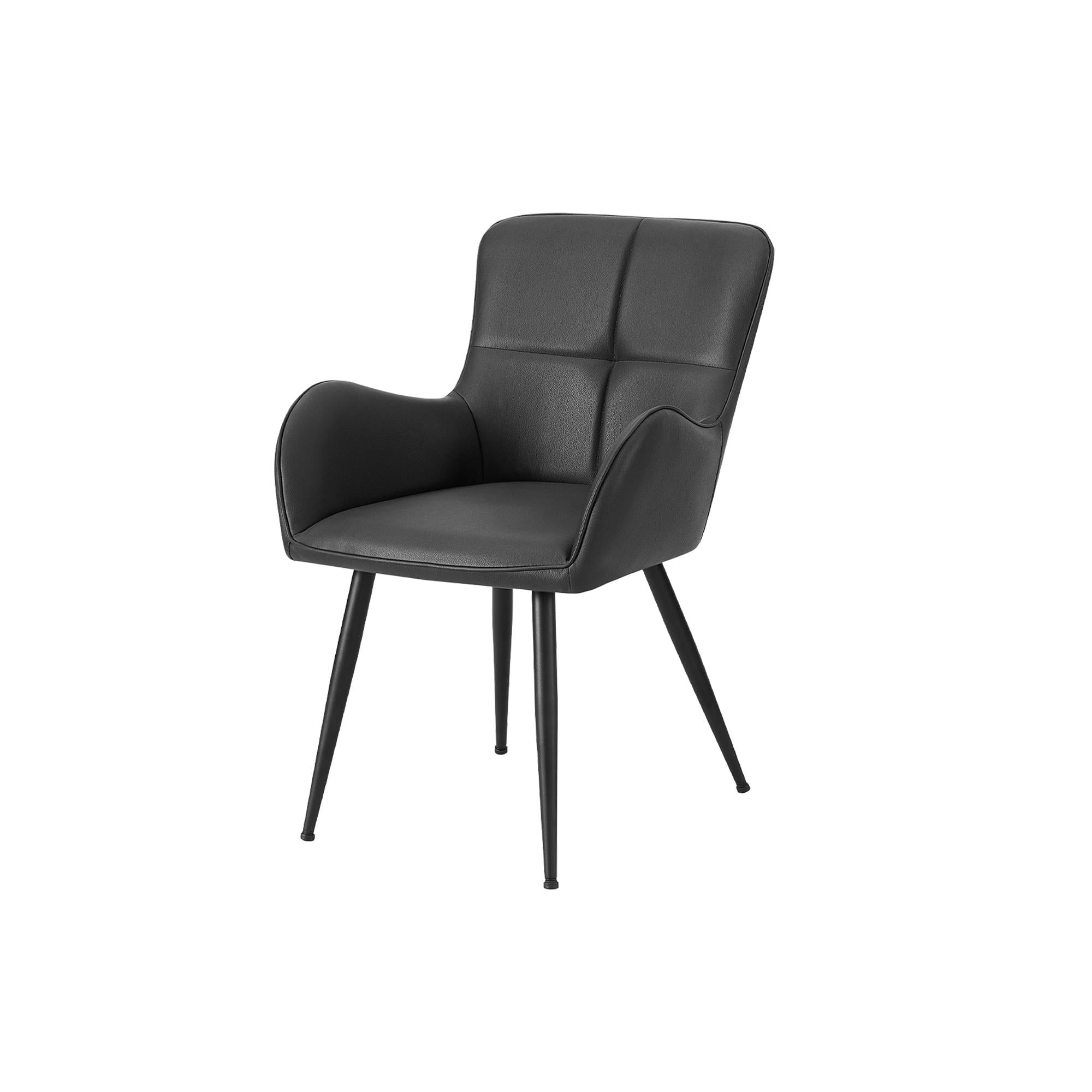 I 1157 - Chaise, 33'' Hauteur, Ensemble De 2, Rembourré, Coté, Salle À Manger, Cuisine, Aspect Cuir Bleu, Métal Noir, Contemporain, Moderne - Simple Boutique