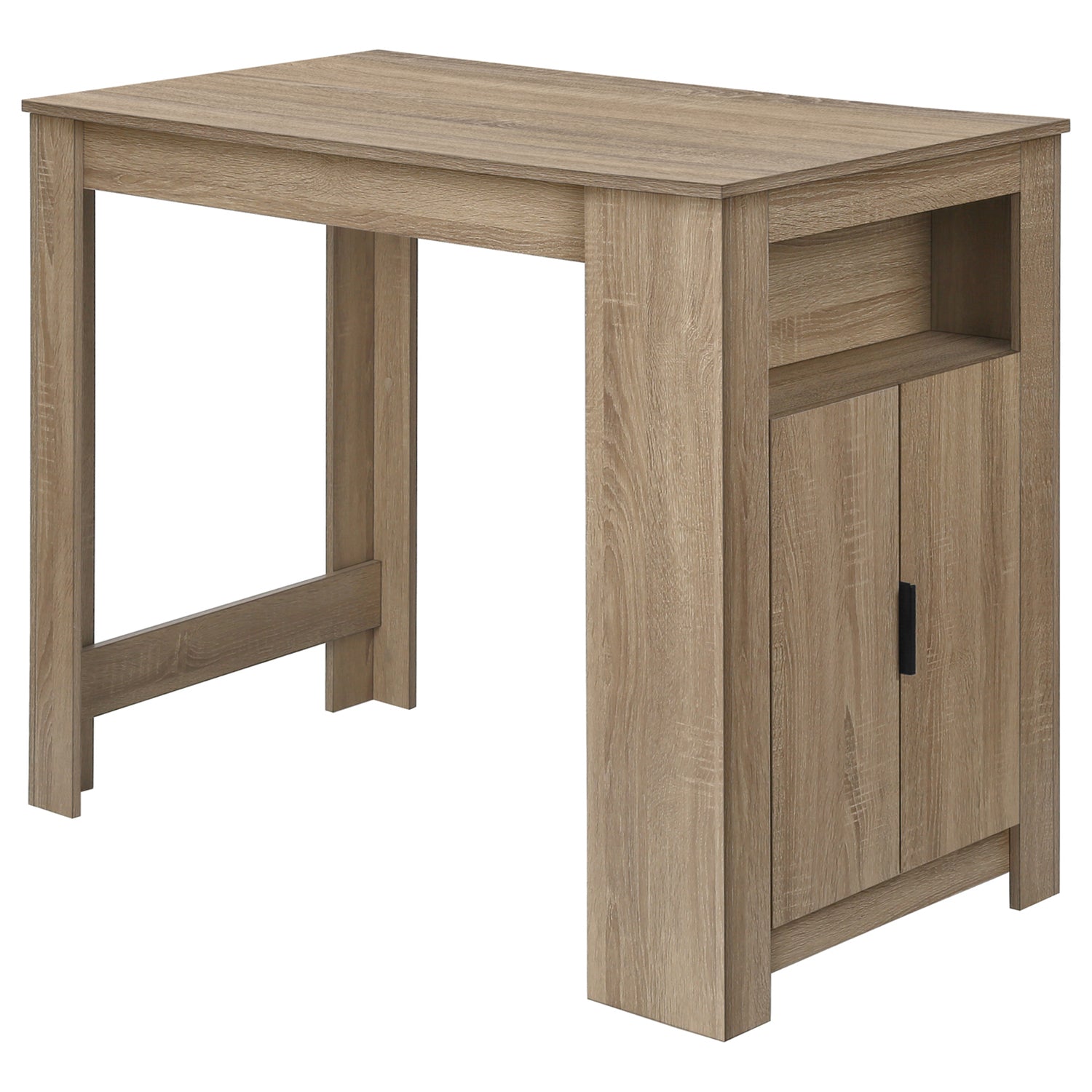 I 1203 - Table A Manger, 48" Rectangulaire, Hauteur Du Comptoir, Cuisine, Petit, Rangement, Stratifié Brun, Contemporain, Moderne - Simple Boutique