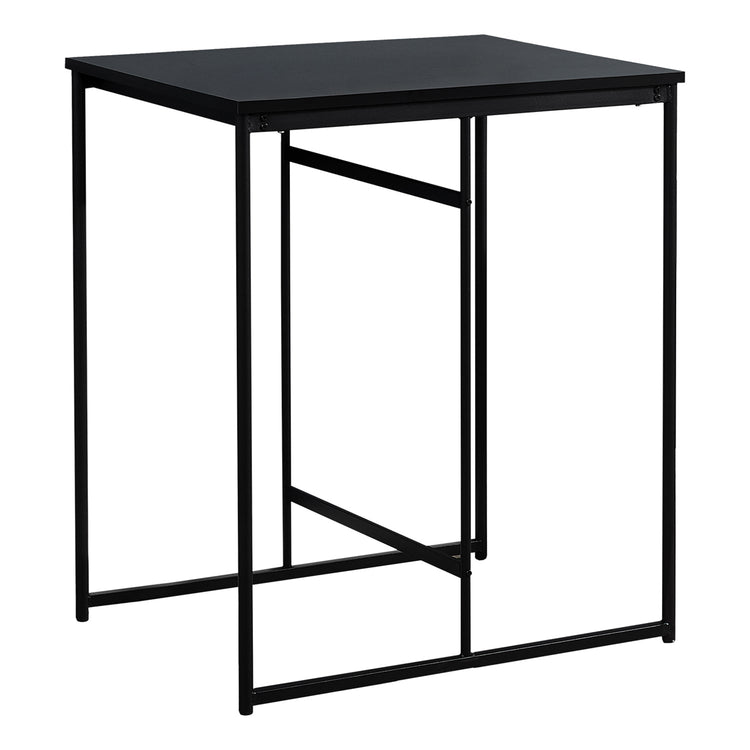 I 1240 - Table A Manger, Rectangulaire De 32", Hauteur Du Comptoir, Petit, Dessus En Lamine, Cuisine, Stratifié Noir, Métal Noir, Contemporain, Moderne - Simple Boutique