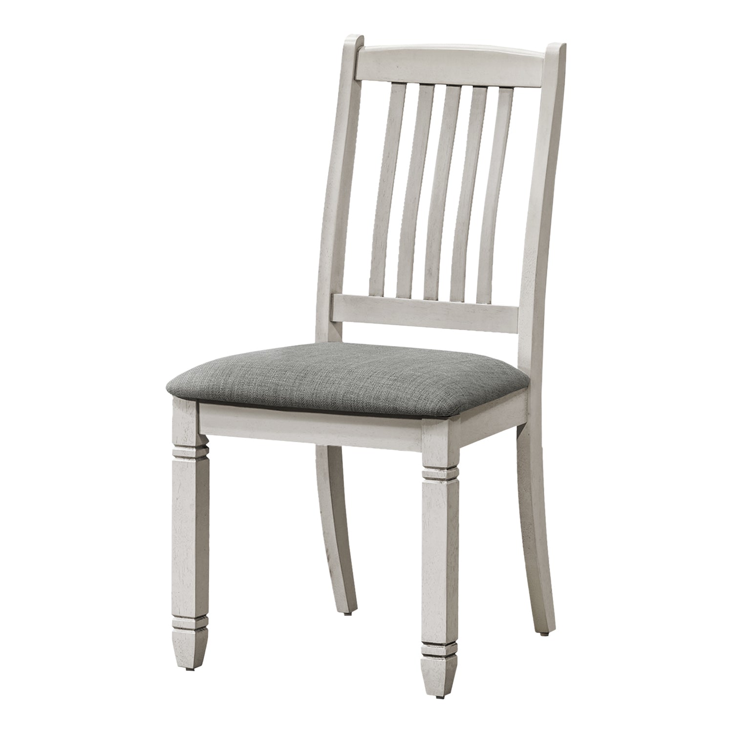 I 1256 - Chaise, Hauteur De 38", Ensemble De 2, Coté, Rembourré, Cuisine, Salle À Manger, Gris Antique, Tissu Gris, Transitionnel - Simple Boutique