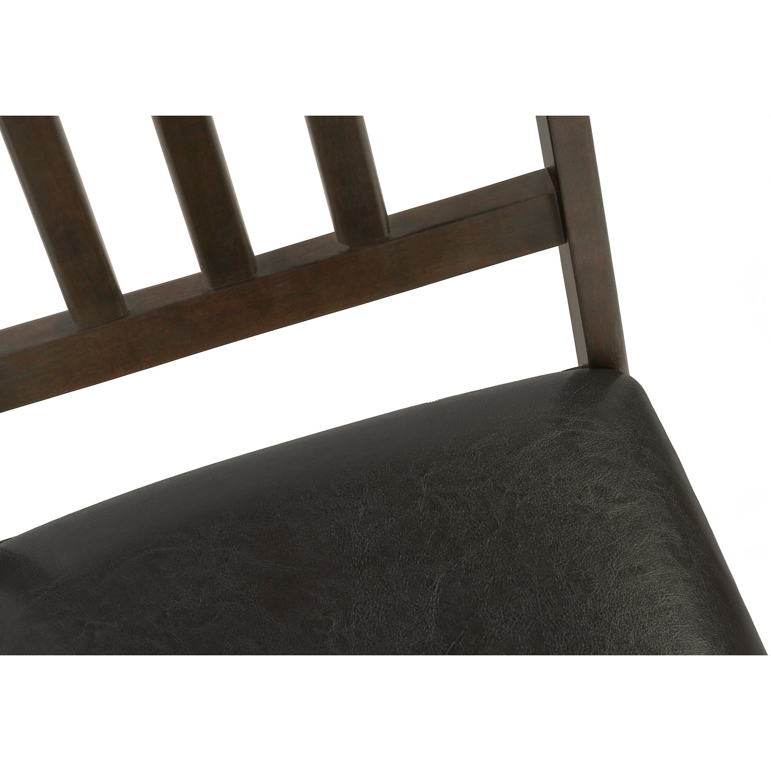 I 1304 - Chaise, Lot De 2, Côté, Rembourré, Cuisine, Salle À Manger, Aspect Cuir Marron, Pieds Bois Marron, Transitionnel - Simple Boutique