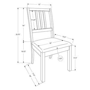 I 1304 - Chaise, Lot De 2, Côté, Rembourré, Cuisine, Salle À Manger, Aspect Cuir Marron, Pieds Bois Marron, Transitionnel - Simple Boutique