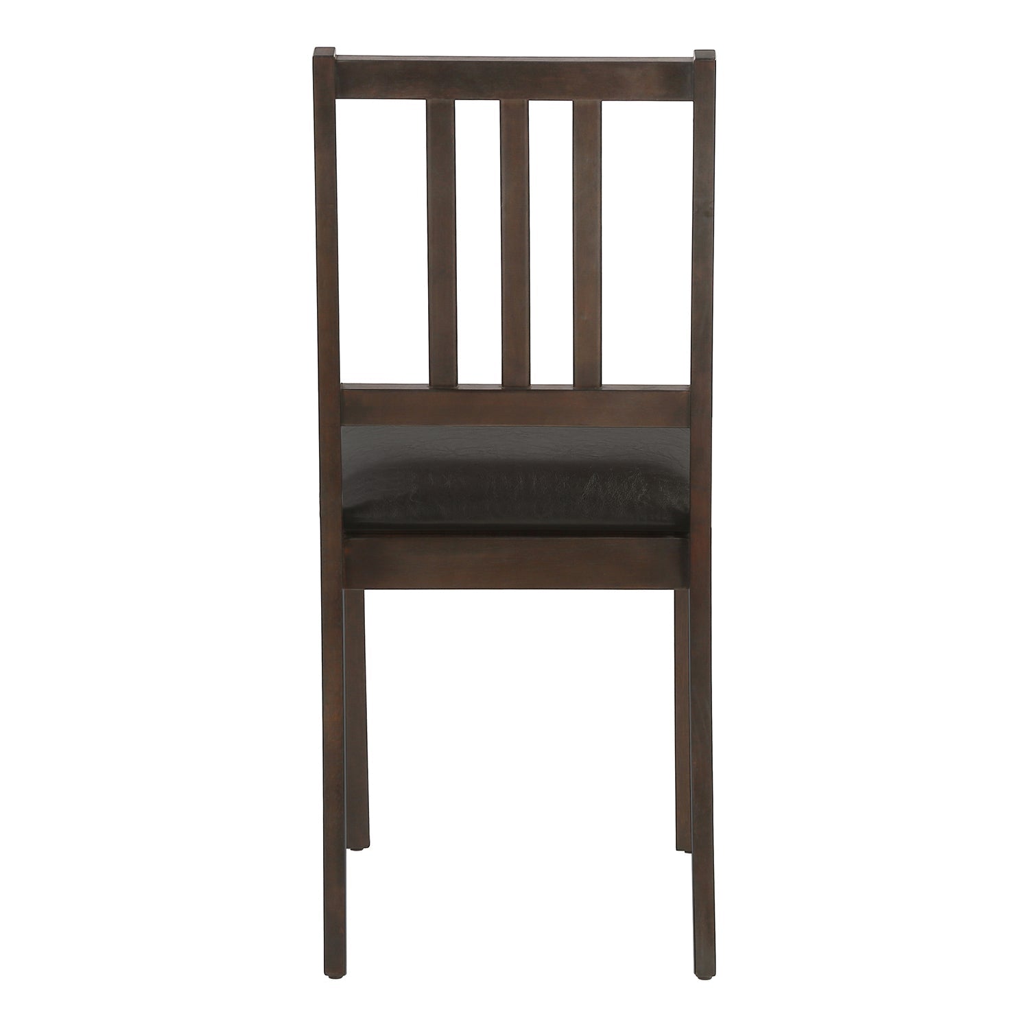 I 1304 - Chaise, Lot De 2, Côté, Rembourré, Cuisine, Salle À Manger, Aspect Cuir Marron, Pieds Bois Marron, Transitionnel - Simple Boutique