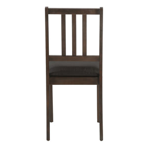 I 1304 - Chaise, Lot De 2, Côté, Rembourré, Cuisine, Salle À Manger, Aspect Cuir Marron, Pieds Bois Marron, Transitionnel - Simple Boutique