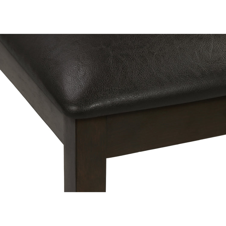 I 1304 - Chaise, Lot De 2, Côté, Rembourré, Cuisine, Salle À Manger, Aspect Cuir Marron, Pieds Bois Marron, Transitionnel - Simple Boutique