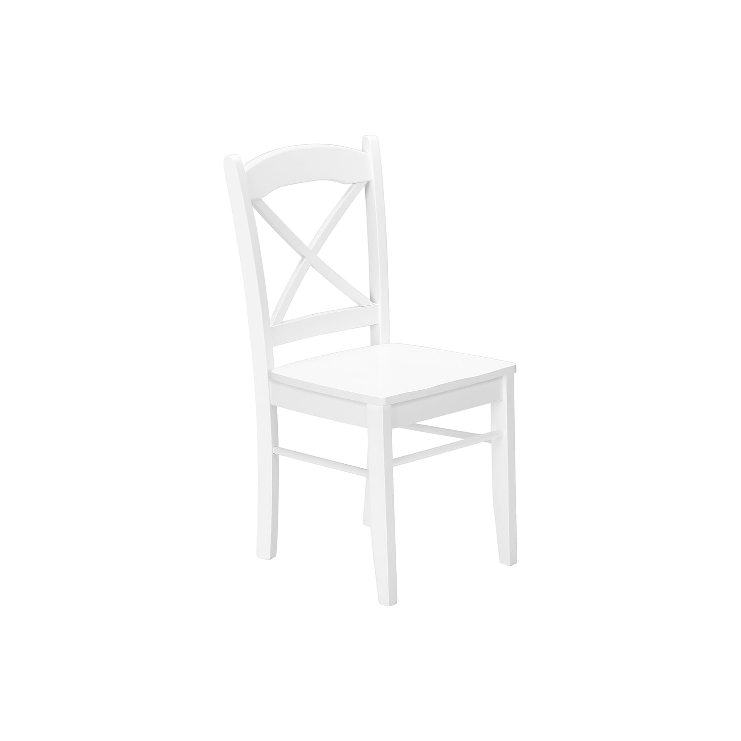 I 1320 - Chaise, Lot De 2, Côté, Cuisine, Salle À Manger, Blanc, Jambes En Bois, Transitionnel - Simple Boutique