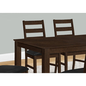 I 1330 - Table A Manger, 60" Rectangulaire, Salle À Manger, Cuisine, Veneer Marron, Transitionnel - Simple Boutique