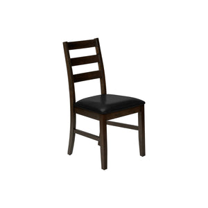 I 1332 - Chaise, Lot De 2, 37 Pouces De Hauteur, Cuisine, Salle À Manger, Côté, Rembourré, Aspect Cuir Marron, , Transitionnel - Simple Boutique
