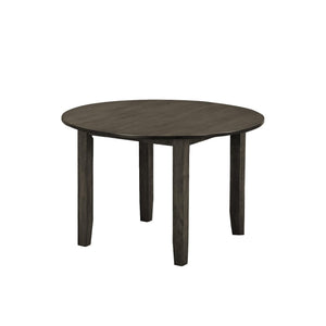 I 1348 - Table A Manger, 48'' Rond, Plateau En Placage, Salle À Manger, Cuisine, Placage Gris, Transitionnel - Simple Boutique