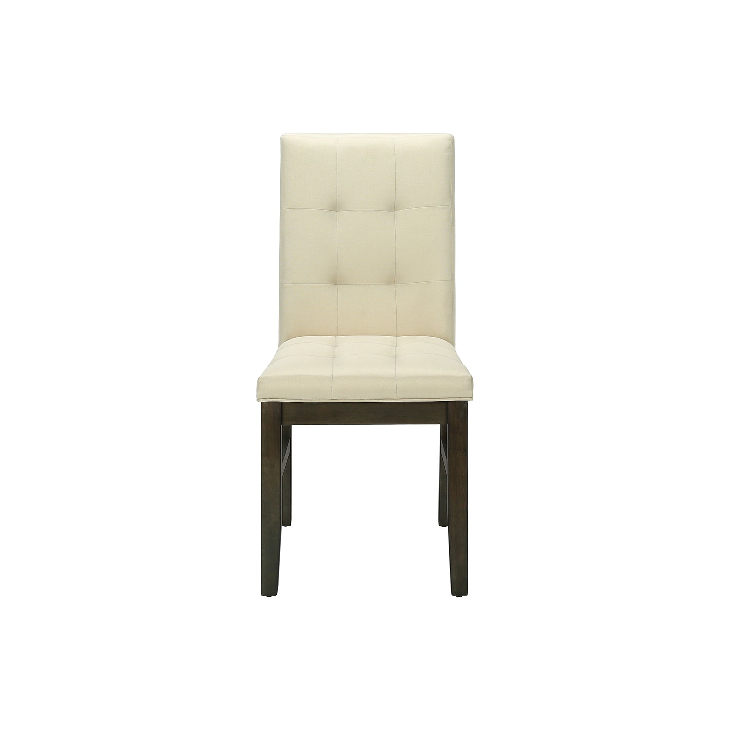 I 1376 - Chaise, 37 Pouces De Hauteur, Lot De 2, Rembourré, Salle À Manger, Cuisine, Tissu Crème, Transitionnel - Simple Boutique
