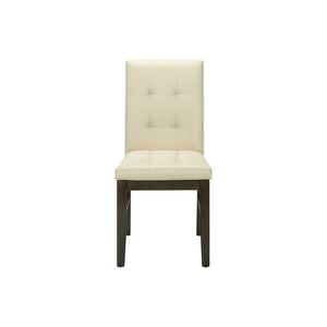 I 1376 - Chaise, 37 Pouces De Hauteur, Lot De 2, Rembourré, Salle À Manger, Cuisine, Tissu Crème, Transitionnel - Simple Boutique