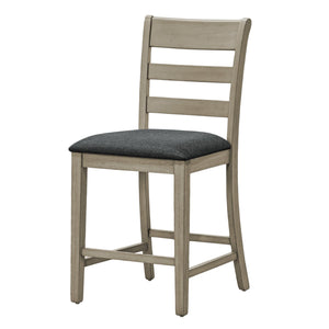 I 1382 - Chaise, 44" Hauteur, Hauteur Du Comptoir, Salle À Manger, Cuisine, Ensemble De 2, Rembourré, Coté, Transitionnel - Simple Boutique