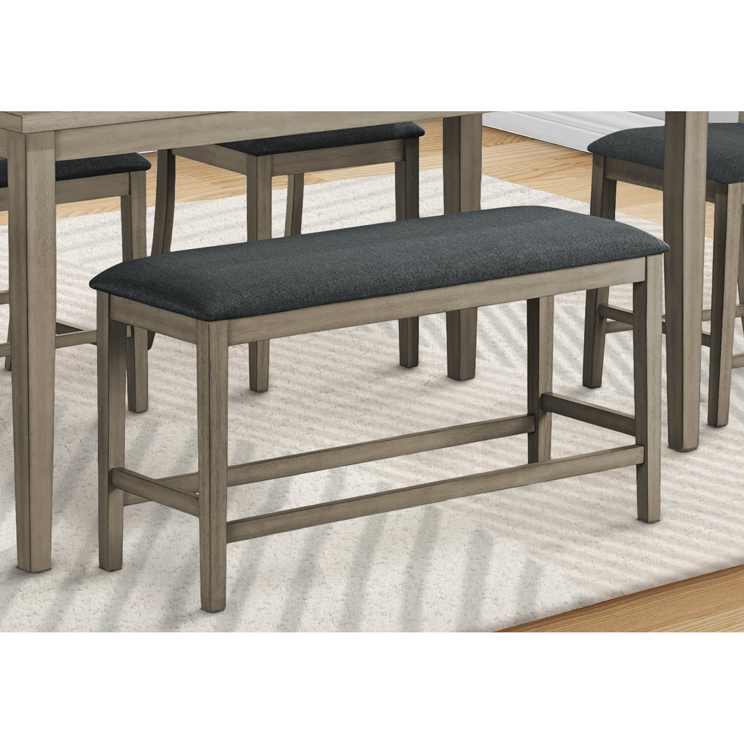 I 1383 - Banc, 42" Rectangulaire, Salle À Manger, Cuisine, Rembourré, Bois, Transitionnel - Simple Boutique