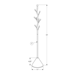 I 2020 - Patère, Arbre De La Salle, 8 Crochets, Entrée, 72''H, Chambre À Coucher, Métal Noir, Contemporain - Simple Boutique