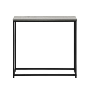I 2251 - Table D'appoint, Console, Entrée, Étroit, Sofa, Salon, Chambre À Coucher, Stratifié Gris, Métal Noir, Contemporain, Moderne - Simple Boutique