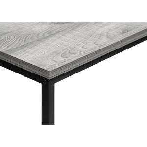 I 2251 - Table D'appoint, Console, Entrée, Étroit, Sofa, Salon, Chambre À Coucher, Stratifié Gris, Métal Noir, Contemporain, Moderne - Simple Boutique